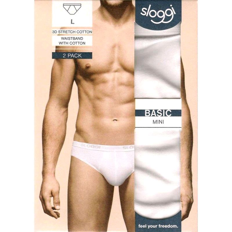 Sloggi Basic Mini – 2 Slip Uomo in Cotone Elasticizzato Taglio Basso