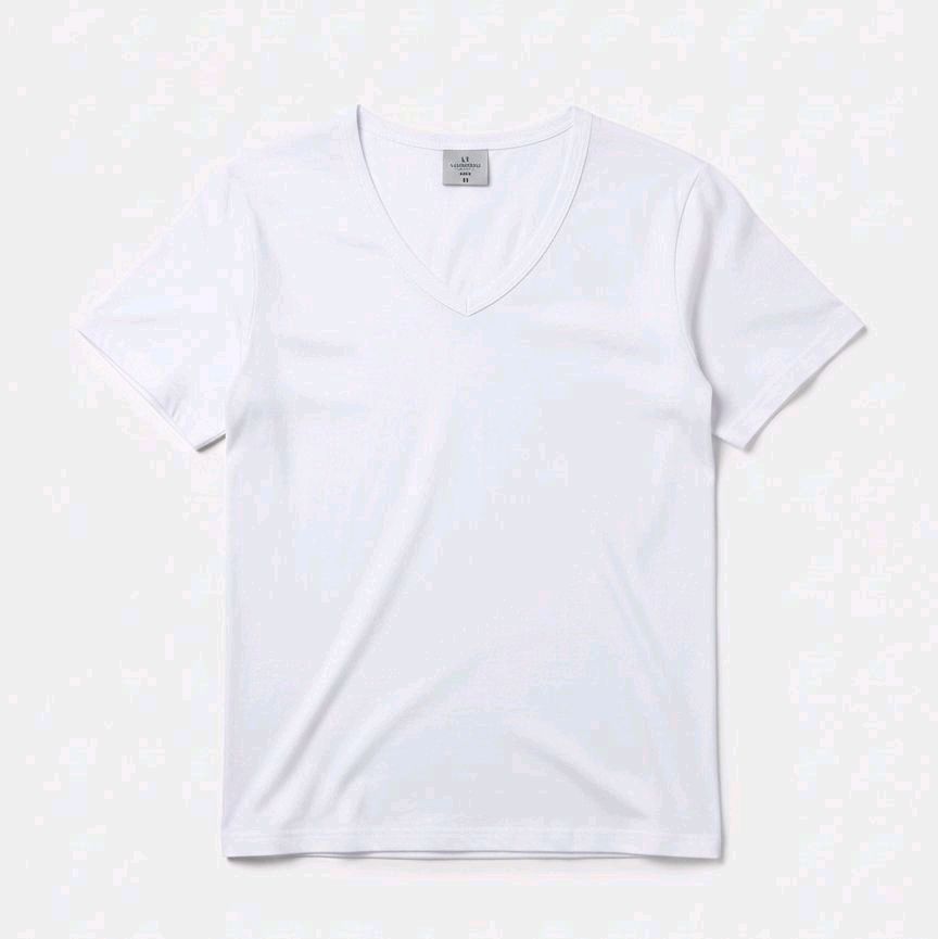 Nazareno Gabrielli – Pack 3 T-Shirt Uomo Scollo a V 100% Cotone Bianche
