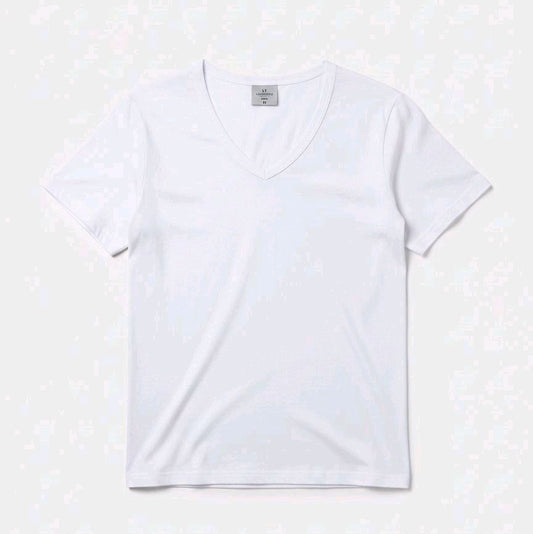 Nazareno Gabrielli – Pack 3 T-Shirt Uomo Scollo a V 100% Cotone Bianche