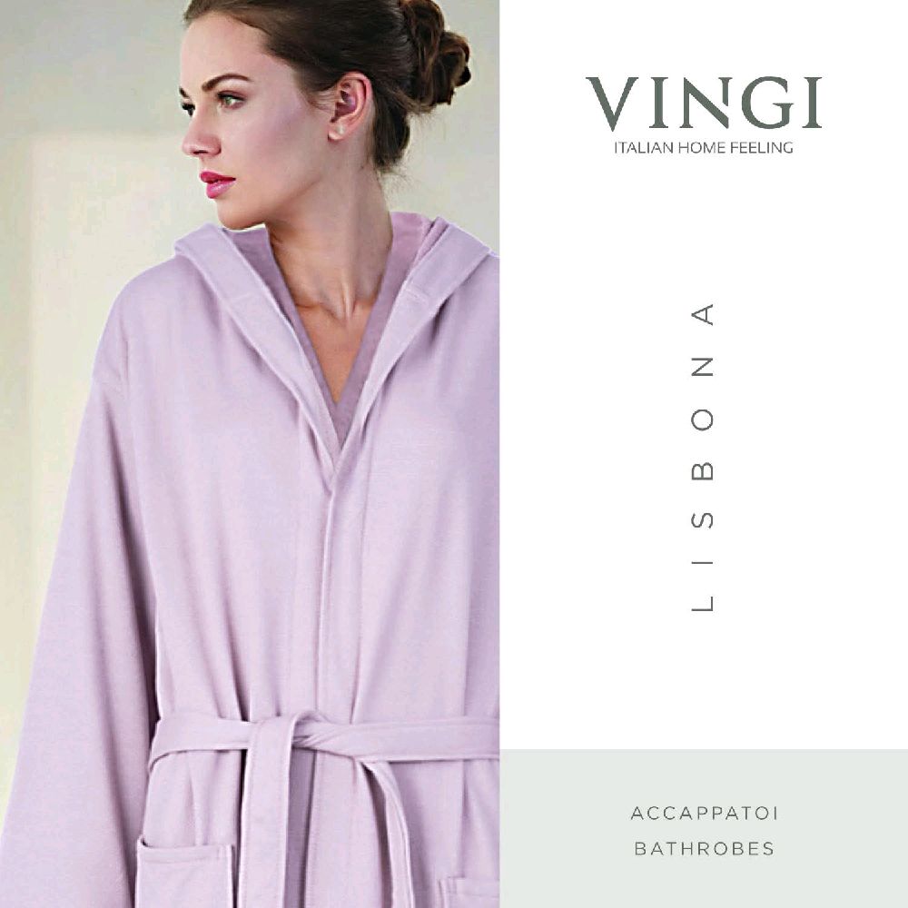 VINGI - Accappatoio Unisex in microspugna leggera e super assorbente con cappuccio