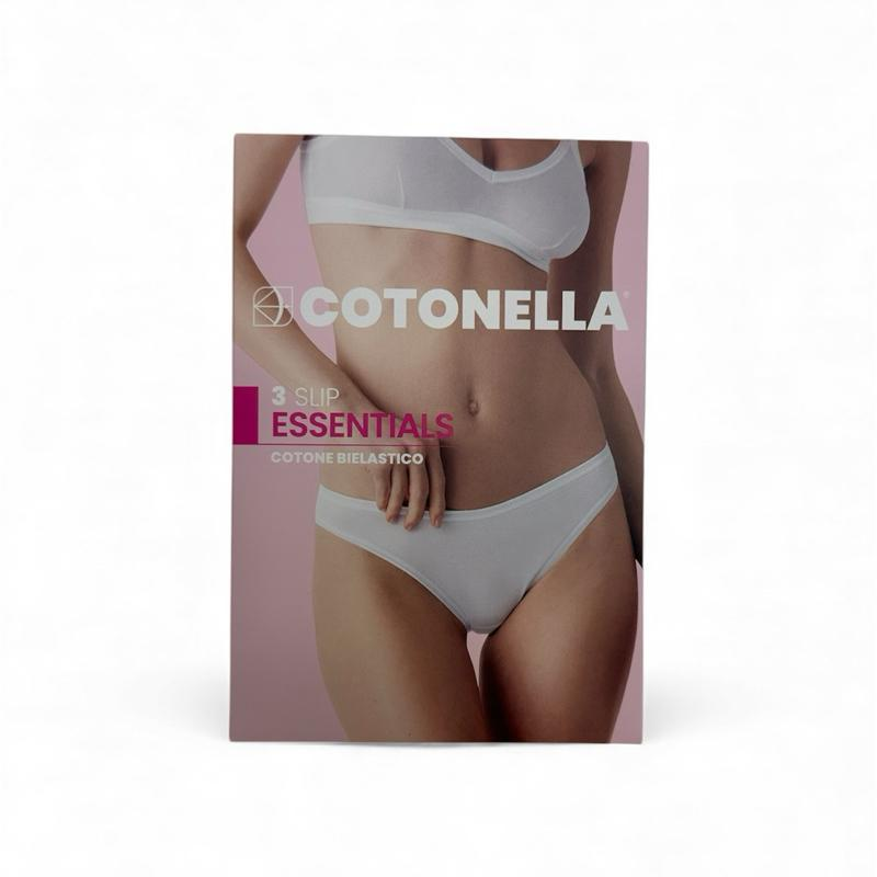 Slip Donna in Cotone Cotonella – Pacco da 3 | 95% Cotone Elasticizzato art. 3165