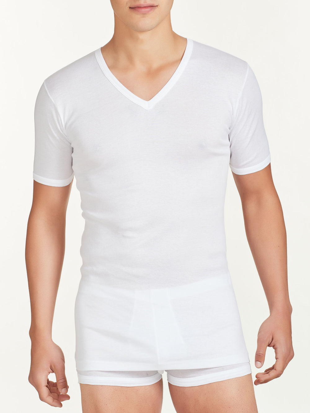 Maglia Uomo Filo di Scozia Ragno - T-Shirt Scollo a V 100% Cotone
