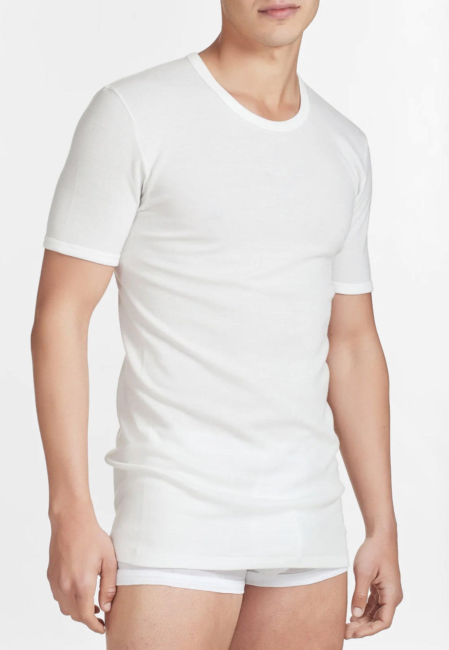 RAGNO - T-Shirt da uomo lana fuori cotone sulla pelle girocollo art. Sintonia