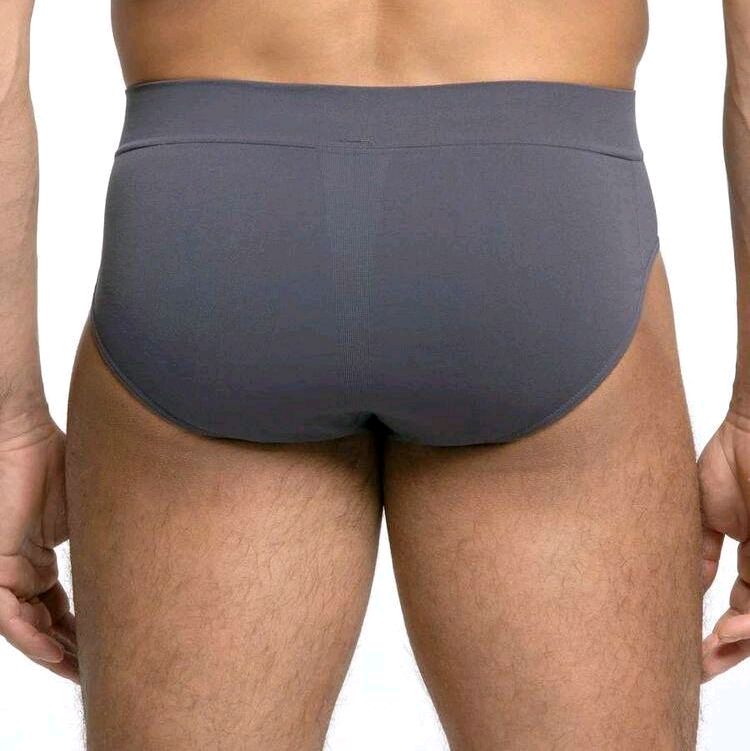 Tris Slip Pompea Seamless in microfibra da uomo, vestibilità adattabile, zona traspirante e zona anatomica - blu, grigio, nero