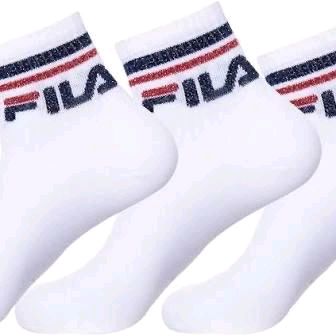 FILA - Pacco Da 3 Calzini alla caviglia per adulti e bambini nero bianco blu