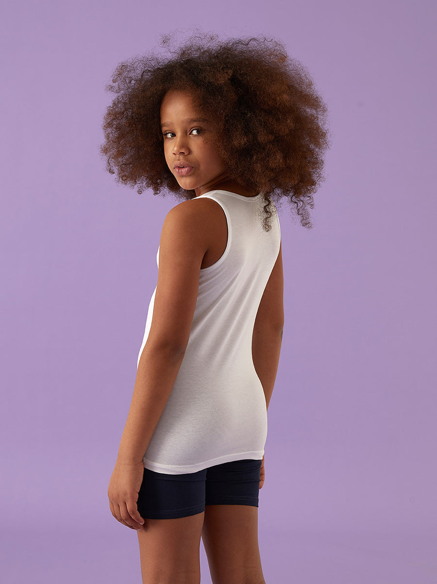 Canotta Spalla Larga Bambina Cotone Stretch Jadea 285