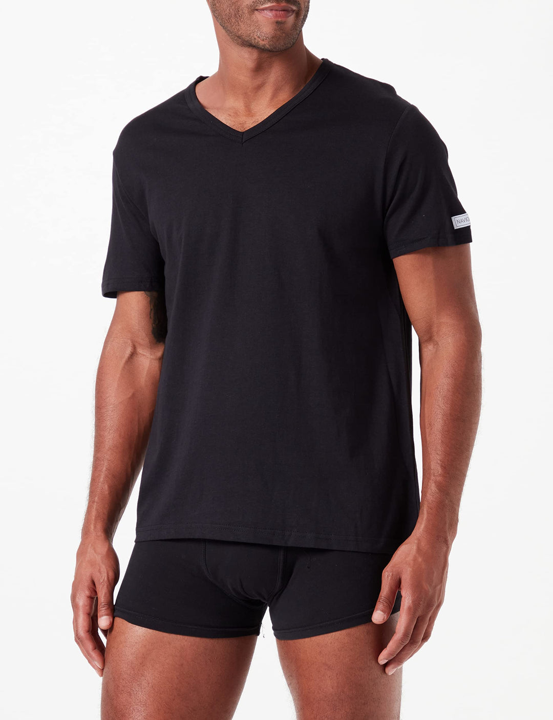 T-Shirt Navigare Uomo Scollo a V 100% Cotone – Regular Fit