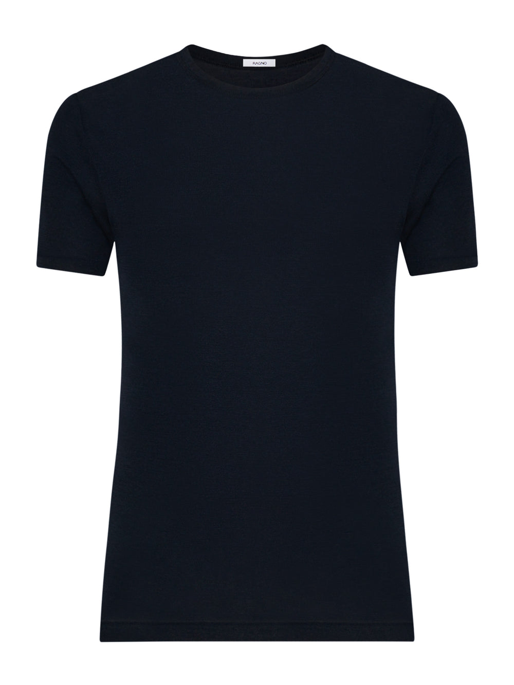 RAGNO - T-Shirt da uomo lana e seta girocollo - bianca o nera art. WoolSilk