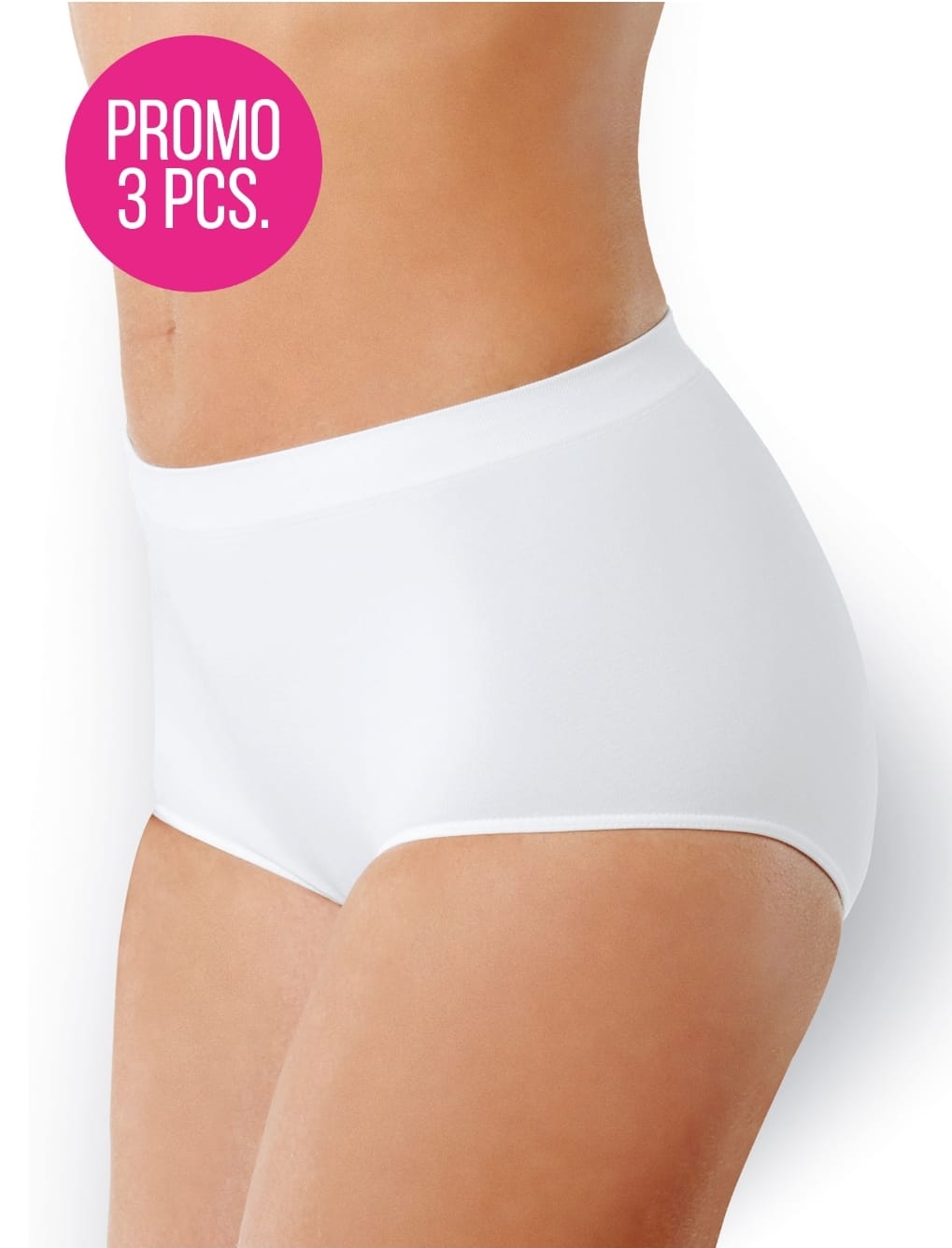 Slip Alto Donna Senza Cuciture in Microfibra - Bianco