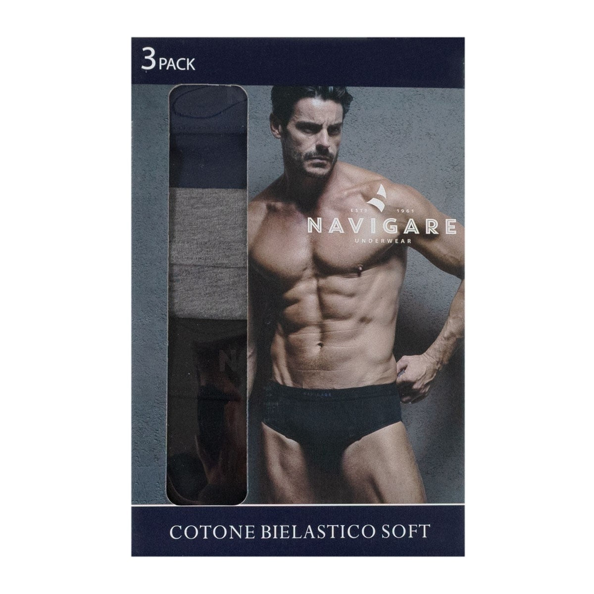 Slip Navigare Uomo Pacco da 3 – Art. 100T Cotone Bielastico