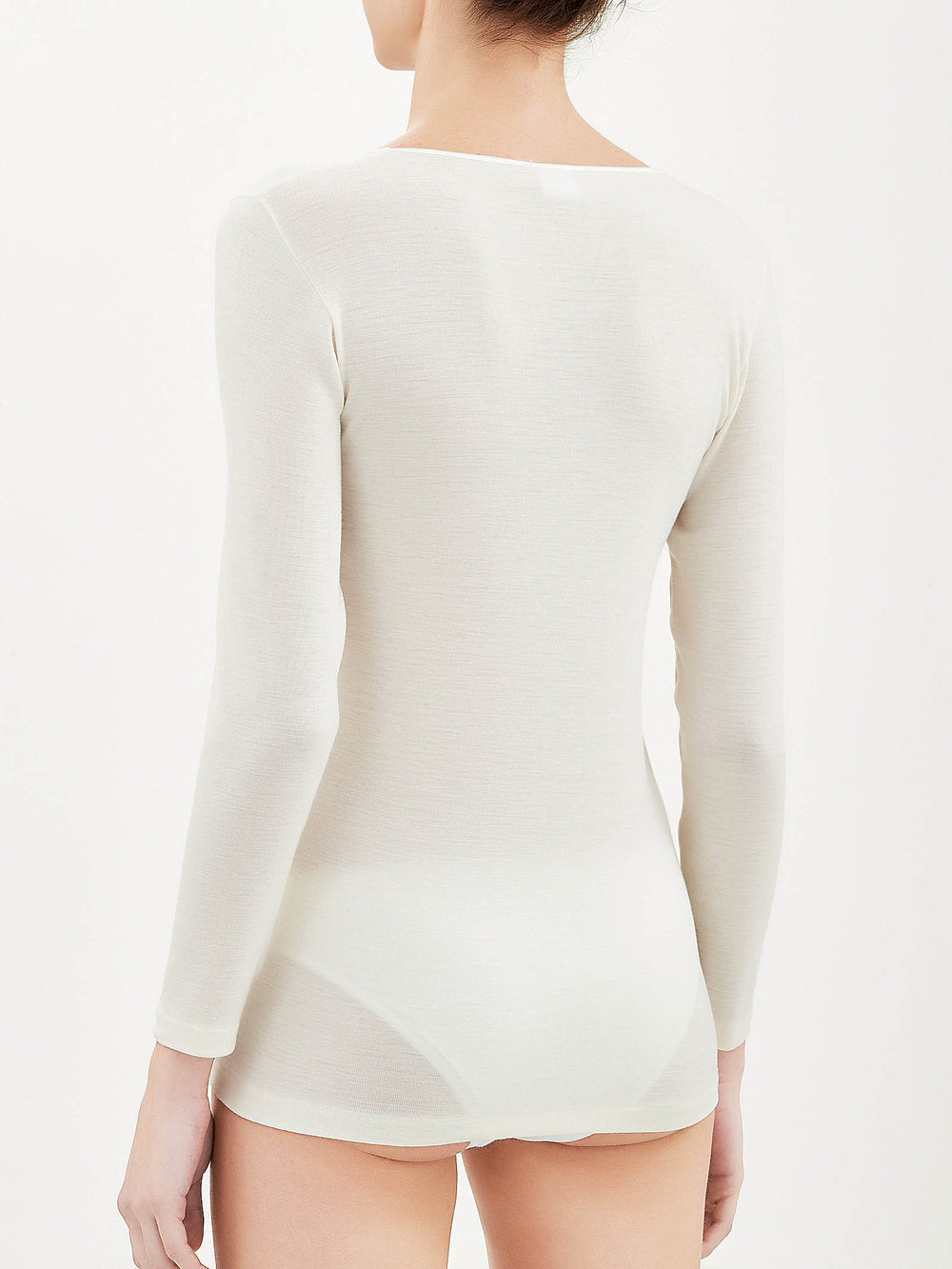 RAGNO - Maglietta pura lana a maniche lunghe da donna art. 100merino
