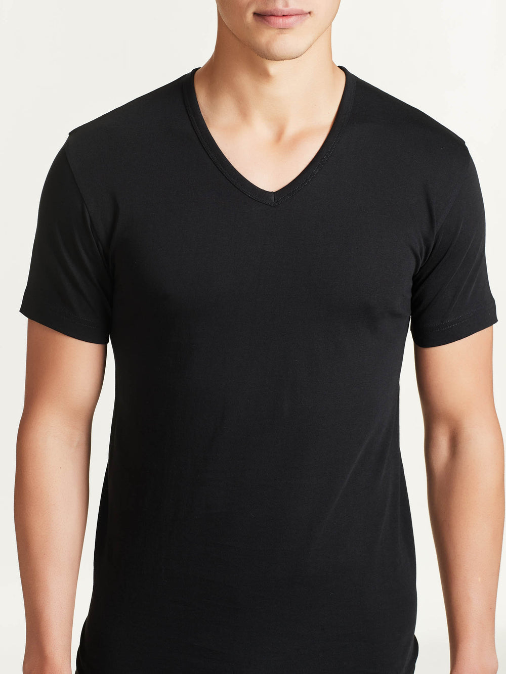 RAGNO - Pacco da due T-Shirt uomo in 100% puro cotone scollo a V