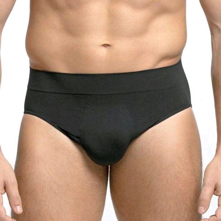 Tris Slip Pompea Seamless in microfibra da uomo, vestibilità adattabile, zona traspirante e zona anatomica - blu, grigio, nero