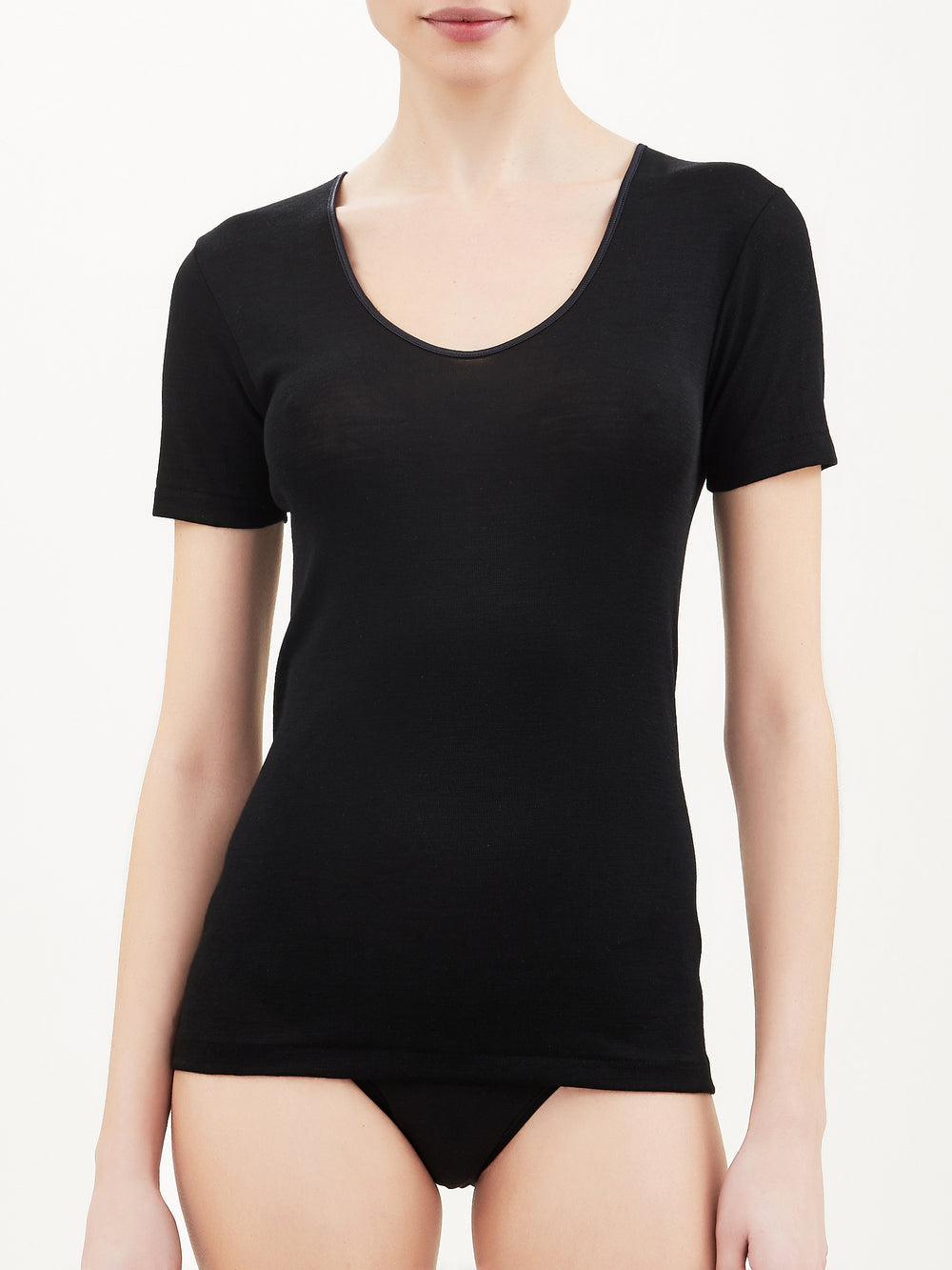 Maglia Intima Donna Lana e Seta Manica Corta – Ragno