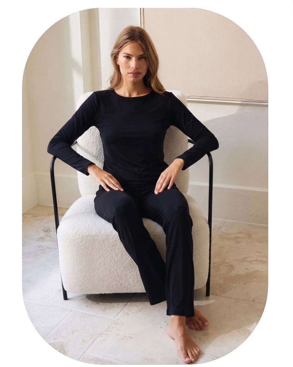 Jadea Pantalone Donna Lungo Micromodal e Cashmere – Art. 5332