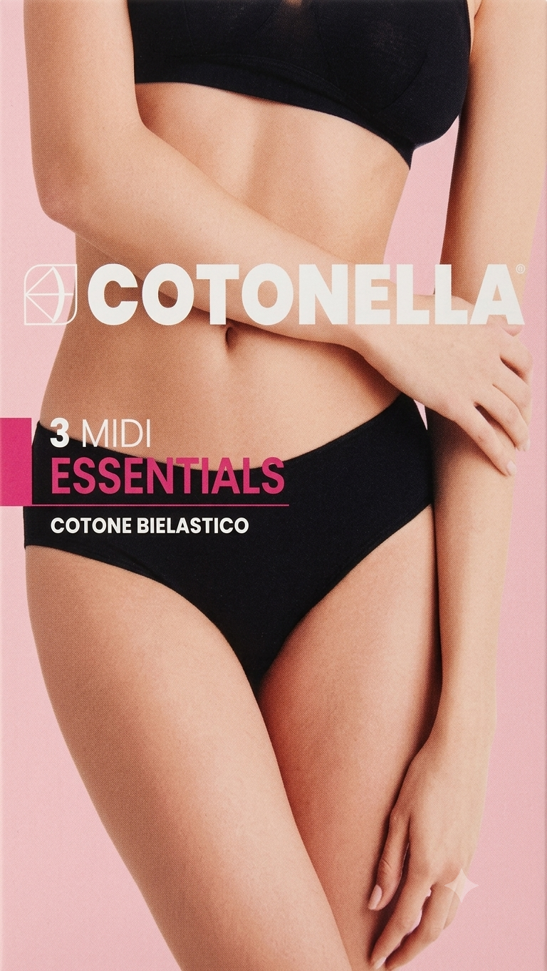 Slip Midi Donna in Cotone – Invisibile | Cotonella Art. 3488 – Pacco da 3