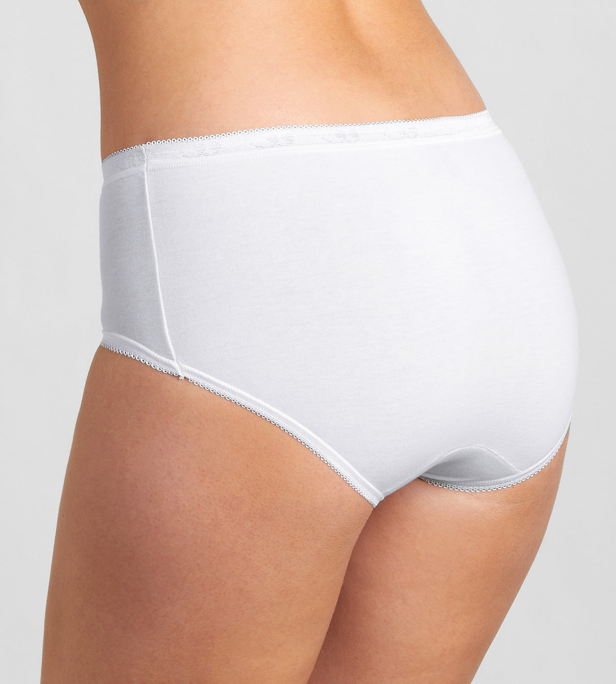 Sloggi Basic Midi - 2 Slip da donna in cotone bianco o nero