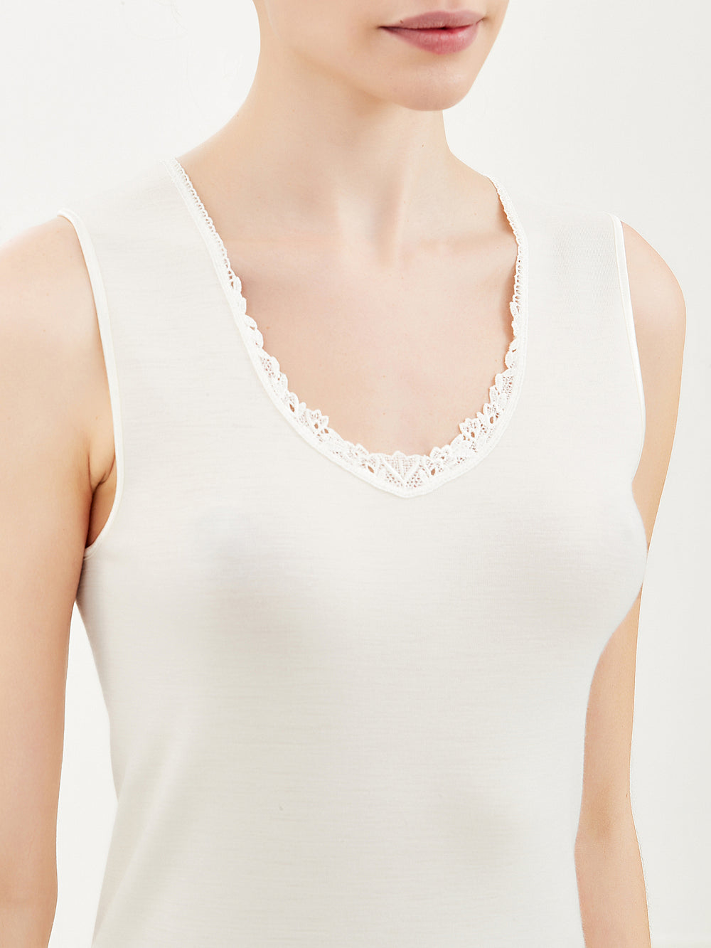 RAGNO - Canotta pura lana a spalla larga da donna art. 100merino