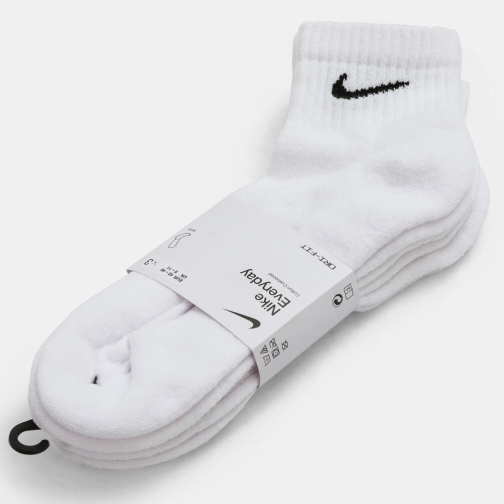 Calzini Nike Corti alla Caviglia Cotton Cushioned – Bianchi e Neri
