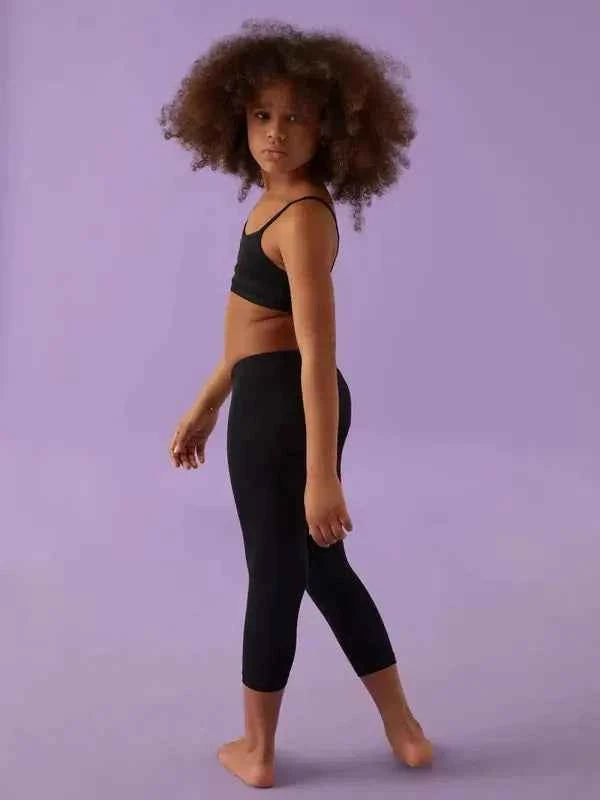 Leggins Capri Bambina Jadea 285 in Cotone Elasticizzato – Nero e Blu