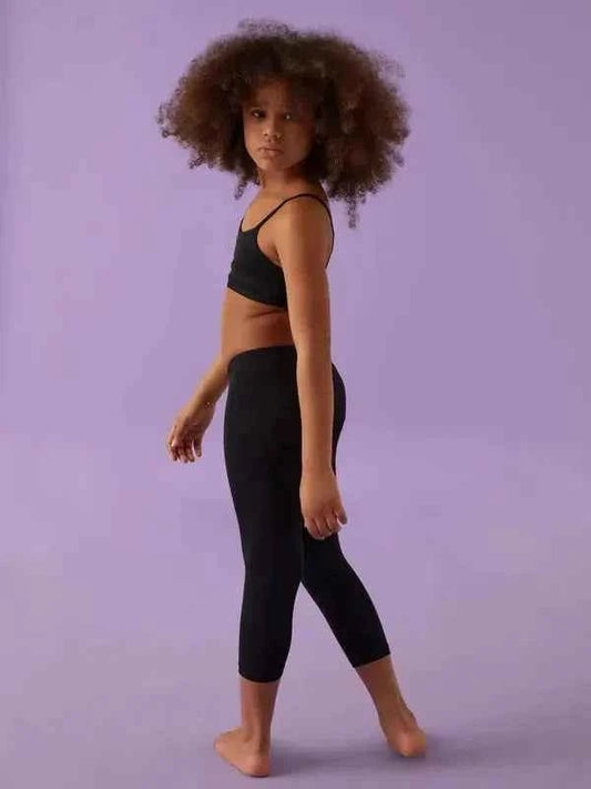 Leggins Capri Bambina Jadea 285 in Fresco Cotone – Nero e Blu
