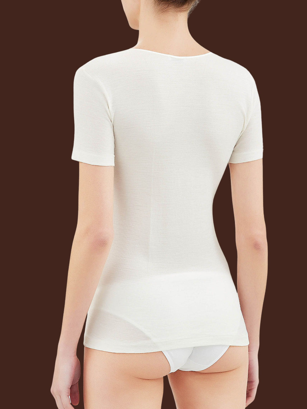 Maglia Intima Donna Lana e Seta Manica Corta – Ragno