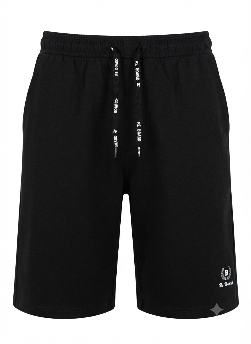 Pantaloncini Uomo Cotone con Tasche - Nero