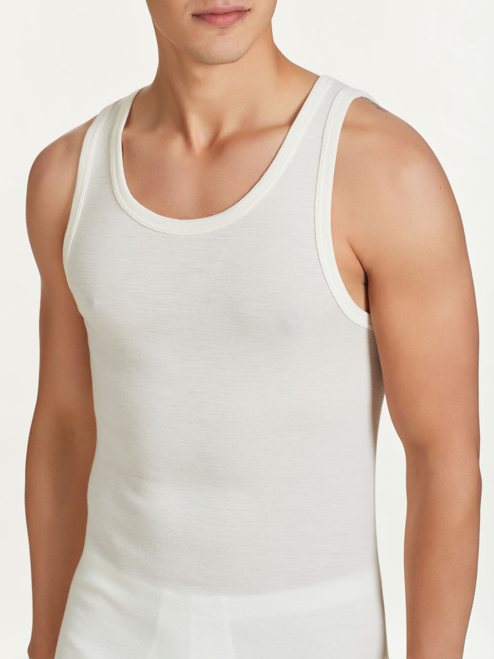 RAGNO - Canottiera da uomo 100% lana merino extrafine a spalla larga art. 100merino