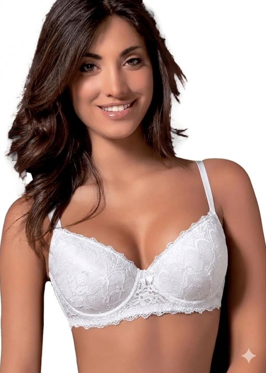 Reggiseno Balconcino in Pizzo con Ferretto – Love and Bra Gisele Coppa C