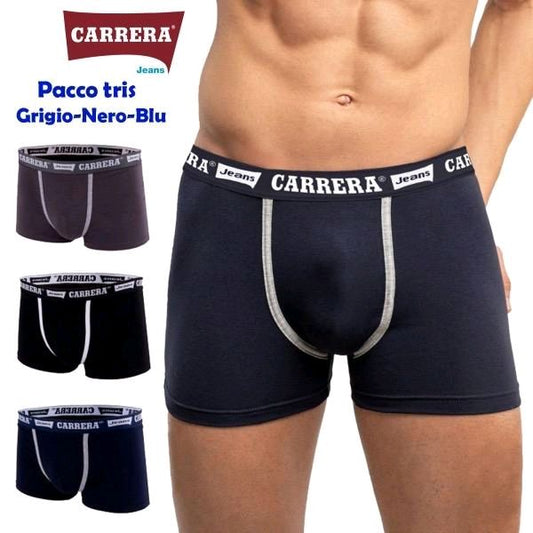 CARRERA - Pacco da 3 Boxer in cotone a tinta unita