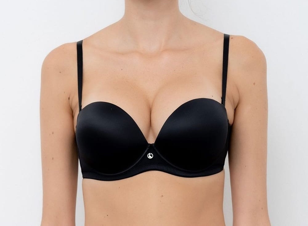 LORMAR - Balconcino super push-up +2 taglie micro effetto seta art. Double Balconcino