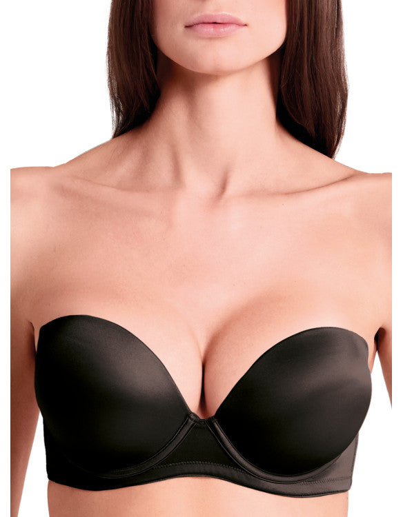 LORMAR - Fascia balconcino super push-up +2 taglie micro effetto seta art. Extra Double