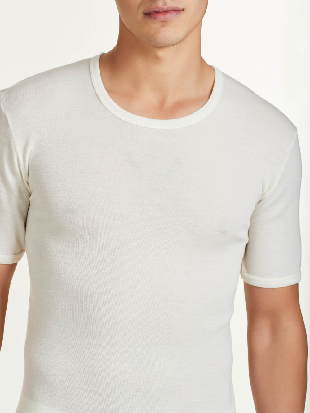 RAGNO - T-Shirt da uomo 100% lana merino extrafine girocollo art. 100merino