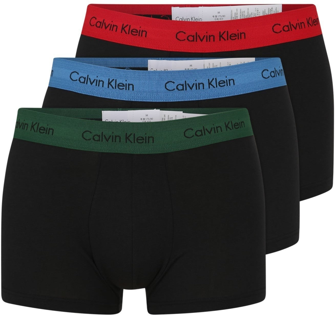 CALVIN KLEIN - Pacco Da 3 Boxer in cotone elasticizzato con elastico esterno colorato