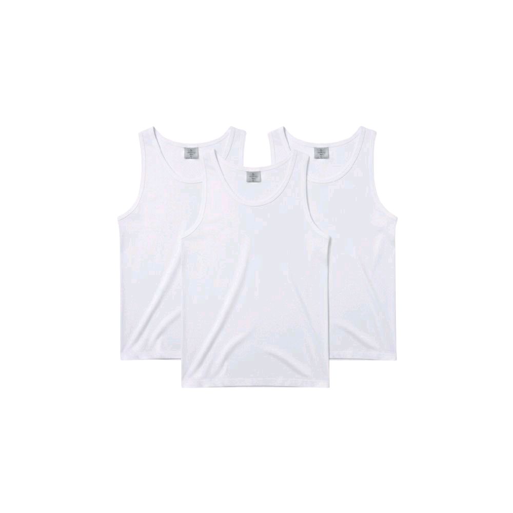 Nazareno Gabrielli – Pack 3 Canottiere Uomo Spalla Larga 100% Cotone Bianche
