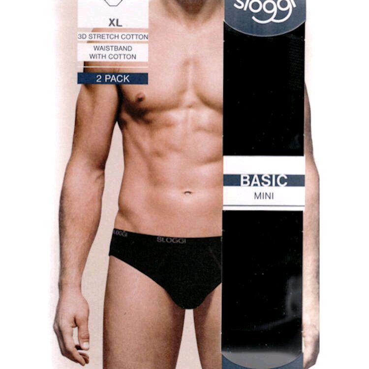 Sloggi Basic Mini – 2 Slip Uomo in Cotone Elasticizzato Taglio Basso