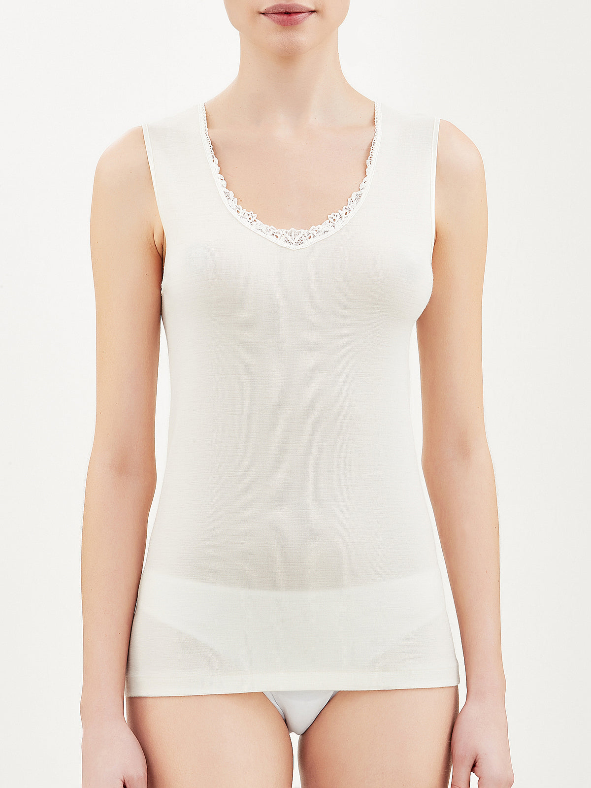 RAGNO - Canotta pura lana a spalla larga da donna art. 100merino