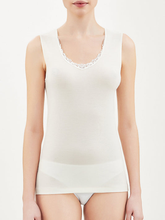 RAGNO - Canotta pura lana a spalla larga da donna art. 100merino