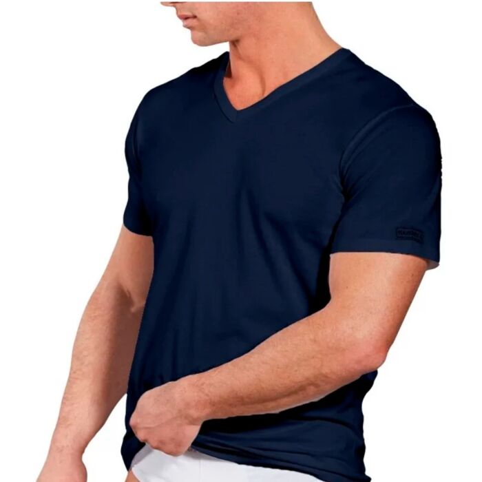 T-Shirt Navigare Uomo Scollo a V 100% Cotone – Regular Fit