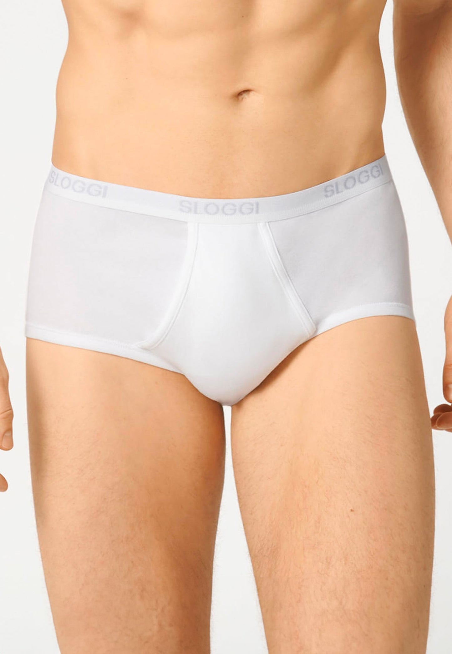 Sloggi Basic Maxi – 2 Slip Uomo Alti con Apertura in Cotone Elasticizzato
