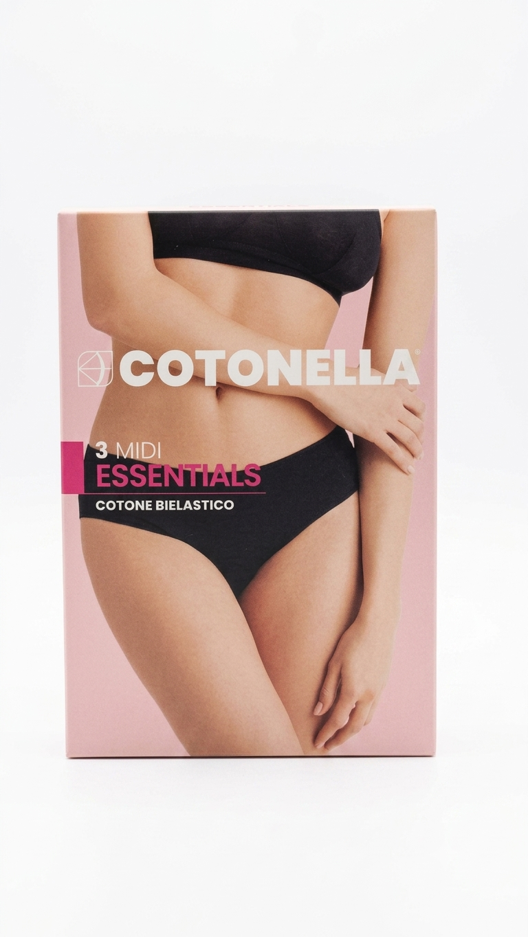 Slip Midi Donna in Cotone – Invisibile | Cotonella Art. 3488 – Pacco da 3