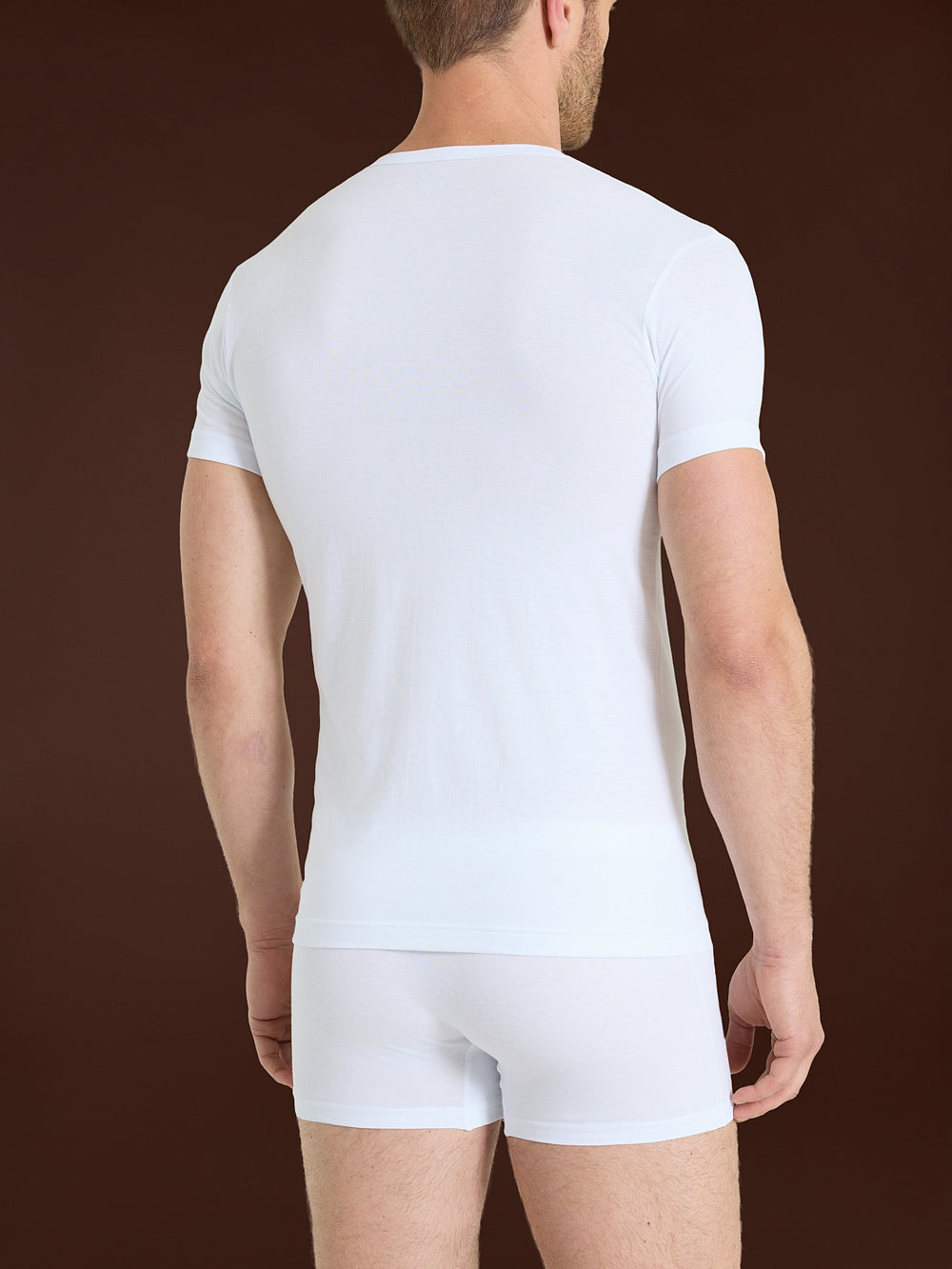 RAGNO - Pacco da due T-Shirt uomo in 100% puro cotone scollo a V
