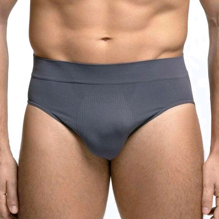 Tris Slip Pompea Seamless in microfibra da uomo, vestibilità adattabile, zona traspirante e zona anatomica - blu, grigio, nero