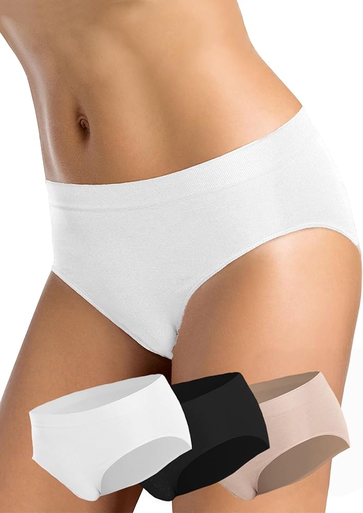 Slip Donna in Microfibra Intimidea - Confezione da 3 - Bianco, Nero, Carne