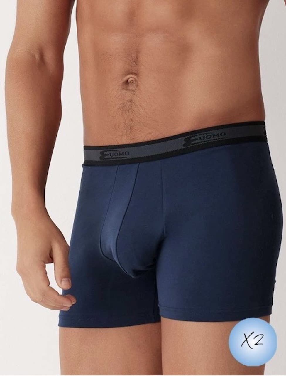 Cotonella – 2 Boxer Uomo in Cotone con Elastico Esterno