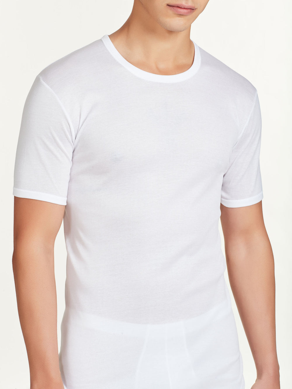 RAGNO - T-Shirt in filo di scozia da uomo girocollo - 100% cotone