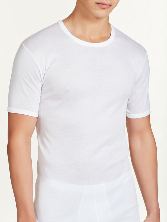 RAGNO - T-Shirt in filo di scozia da uomo girocollo - 100% cotone