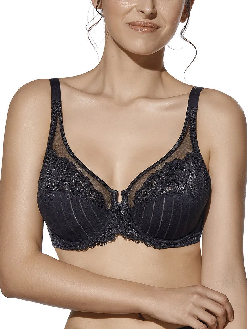Reggiseno Contenitivo Selene Mariluz – Sfoderato con Pizzo e Ferretto, Coppa C e D