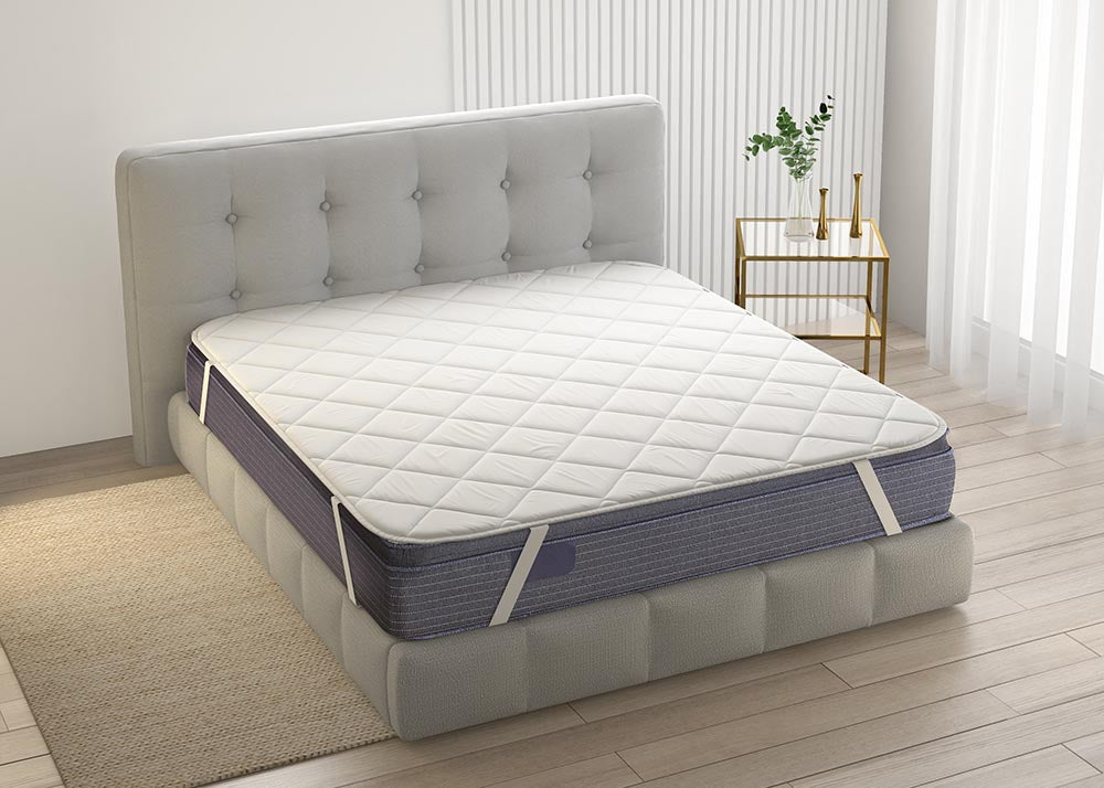 Topper Trapuntato Matrimoniale 170x200 con Elastici – Coprimaterasso Imbottito Traspirante