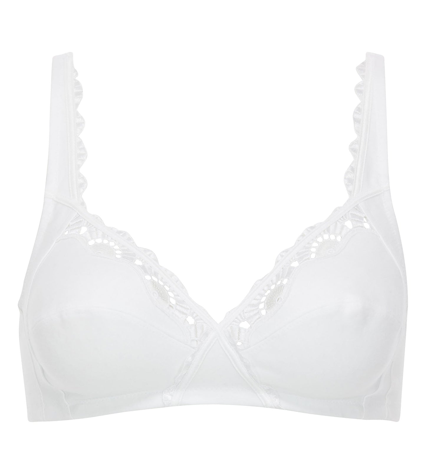 Reggiseno Senza Ferretto Playtex Cotton Support 6695 – Filo di Scozia Criss Cross | Bianco e Nero